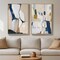 Large Framed Neutral Abstract Wall Art for Living Room, Set of 2 Bright Modern Canvas Prints Paintings Artwork for Walls, Colorful Abstract Pictures for Hallway Stair Bedroom Office Wall Decor 24x36 In